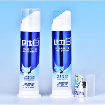 Customized Logo 100ml 110ml PP Airless Pump Tube Bottle for Toothpaste botol plastik