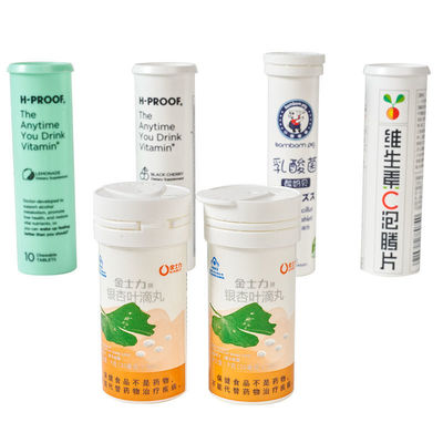 Custom PP Collar Vitamin C Plus Effervescent Tablet Bottles  OEM Acceptance in 2024