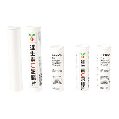 Customized Logo Color Empty Plastic Tube For Vitamin C Plus Effervescent Tablets