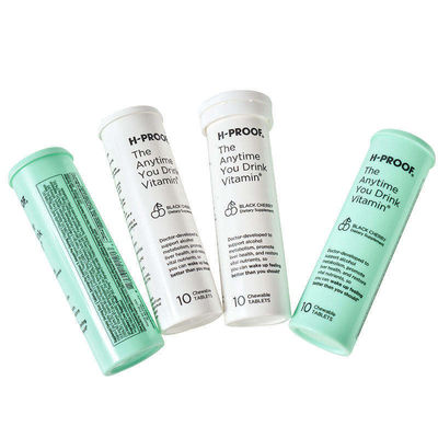 Customized Logo Color Empty Plastic Tube For Vitamin C Plus Effervescent Tablets